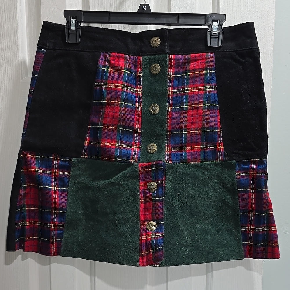 Mona Mode Vintage Plaid Mini Skirt Woman's Size 10